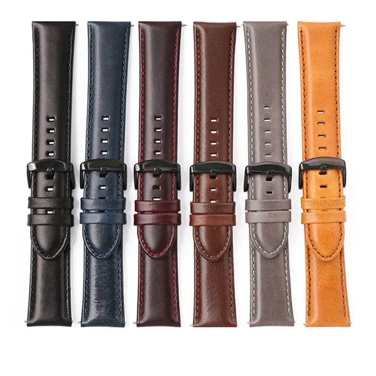 Oil Leather Quick Release DW Leather Watch Band 18mm 20mm 22mm 24mm Vintage Italian Genuine Leather Watch Band Replacement