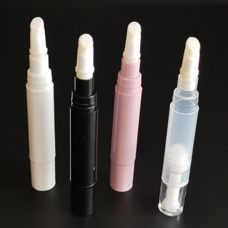 5ml Empty Lipstick Cosmetic Tube White Screw Cap Cylinder Shape PP Material Essential Oils Skin Care Serum Rotary Pen