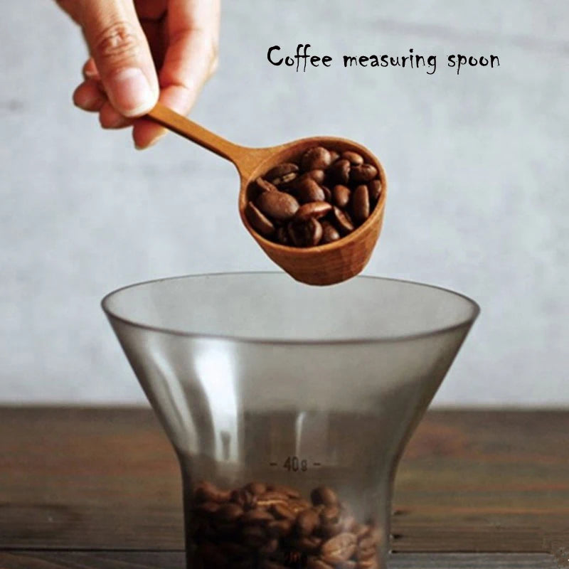 Hot Sale Classic Eco-Friendly Wooden Coffee Measuring Spoon with Short Handle and 30mL Capacity MegaBDM