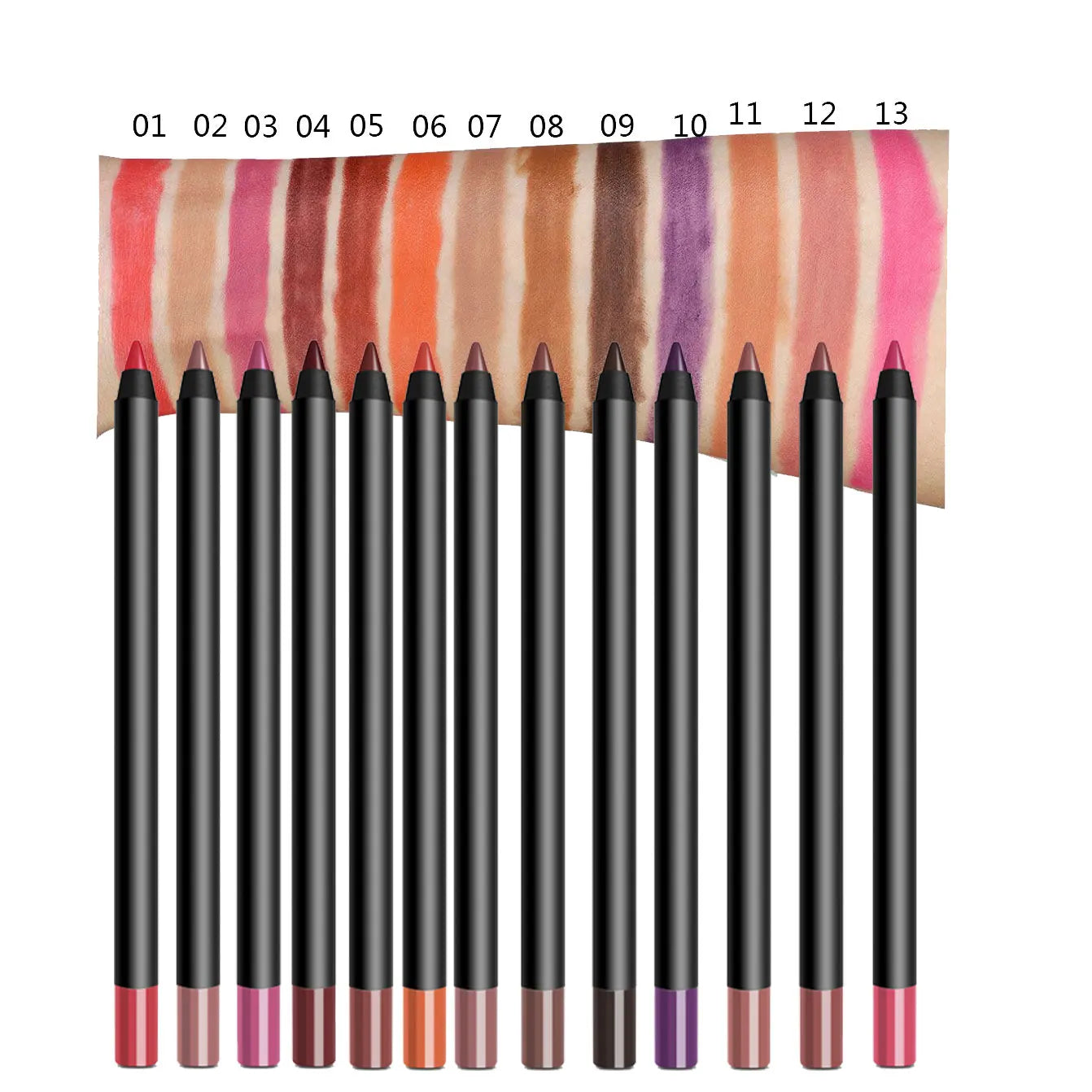 Custom Lip Pencil Lipstick Lip Liner Creamy Red Nude Dark Brown Lip Liner Private Label