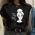 Wholesale Cheap Women Basic White Tee Casual Graphic Tshirt Fashion Lady Female Girls Cartoon Pattern Printed Plus Size T-Shirt
