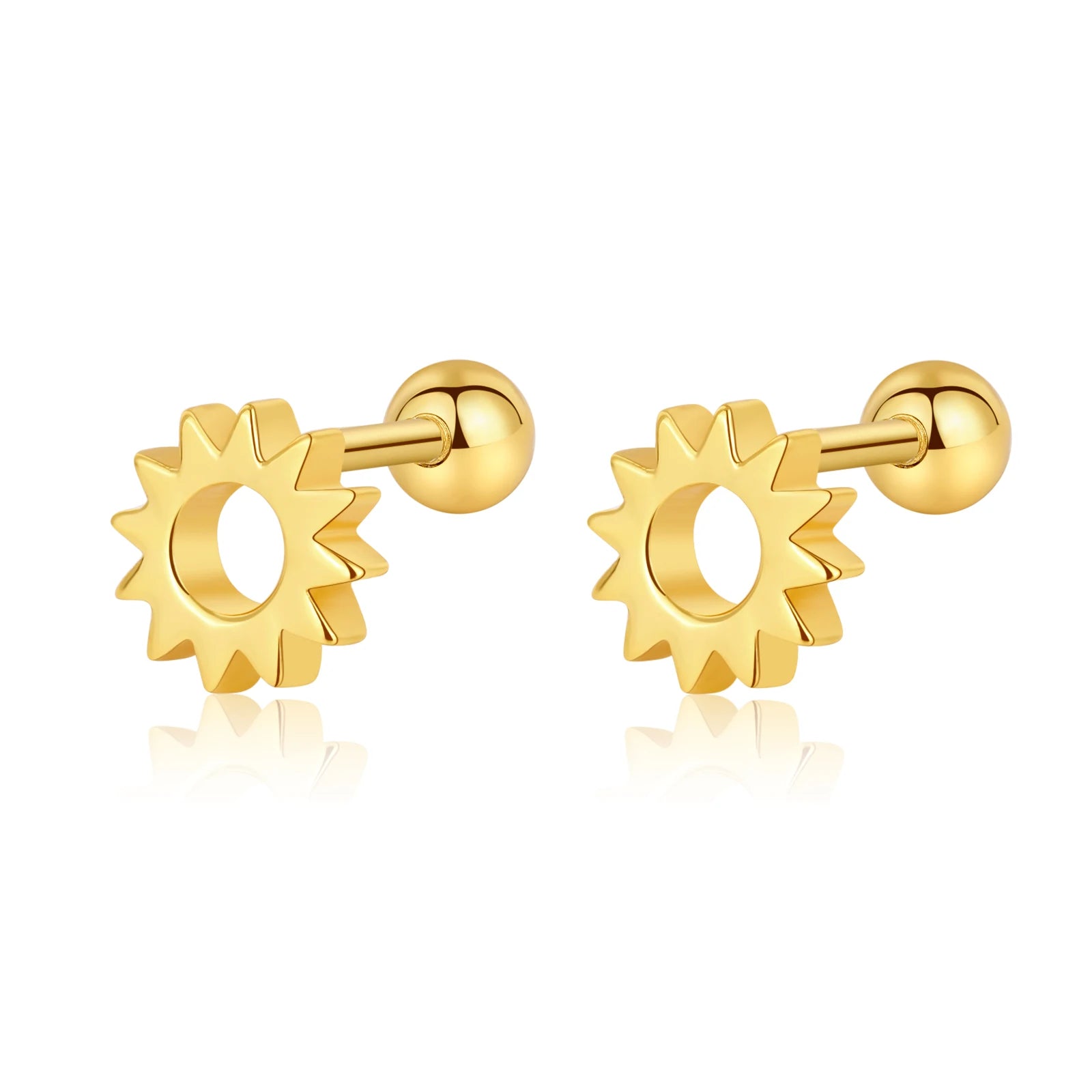 Custom S925 Sterling Silver Gold-plated Cute Stud Earrings for Women