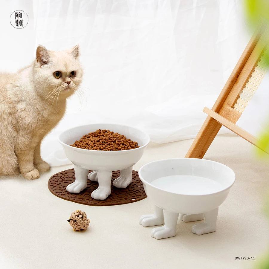 Nordic Portable Cute Cat Dog Food Water Bowls Wholesale Non-slip Custom Ceramic Pet Bowl