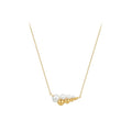 PVD 18K Gold Plated Brass Jewelry Irregular Mini Big Ball Bead Pearls Pendant Choker for Women Accessories Necklace P233406