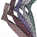 Silk Tie for Men Classic Business Solid Color Stripe Plaid Dots 7cm Jacquard Necktie Accessories Daily Wear Cravat Wedding Dress