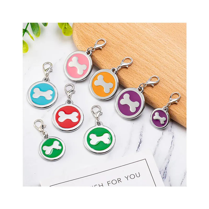 Maychan Wholesale Customized Pet Collar Tags Pet Id Tag Logo Dog Metal Id Tag