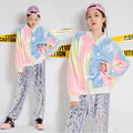 Stage Wear Female Jazz DS Dance Performance Costume Glitter Camouflage Gradient Suit
