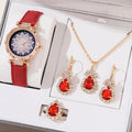 Luxury Fashion Jewelry Set for Women Anniversary Gift Party 4pcs Zircon Alloy 18K Gold Plated