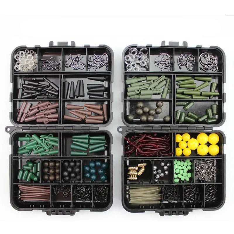 Durable Carp Fishing Tail ABS+Metal/PVC Tube Kit Terminal Fishing Tackle Set Fishing Swivel