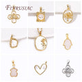 Wholesale 18K Gold Plated Trendy Pendants DIY Necklace Making Accessories Heart Tree Life Charms Jewelry Findings Components