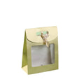 Custom Luxury Wedding Paperboard Gift Bag Transparent Window Design Flip Butterfly Buckle Eco-Friendly Offset Printing