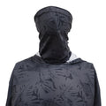 Custom UPF 50+ Fishing Mouth Hoodie Long Sleeve Quick Dry Polyester Fishing Facemask Shirt  UV Neck Gaiter With Pockets