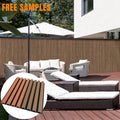 Composite Wooden Yard Slat Fencing Wood Plastic Privacy Villa Screen Fence Panel Exterior Wall Cladding Wpc