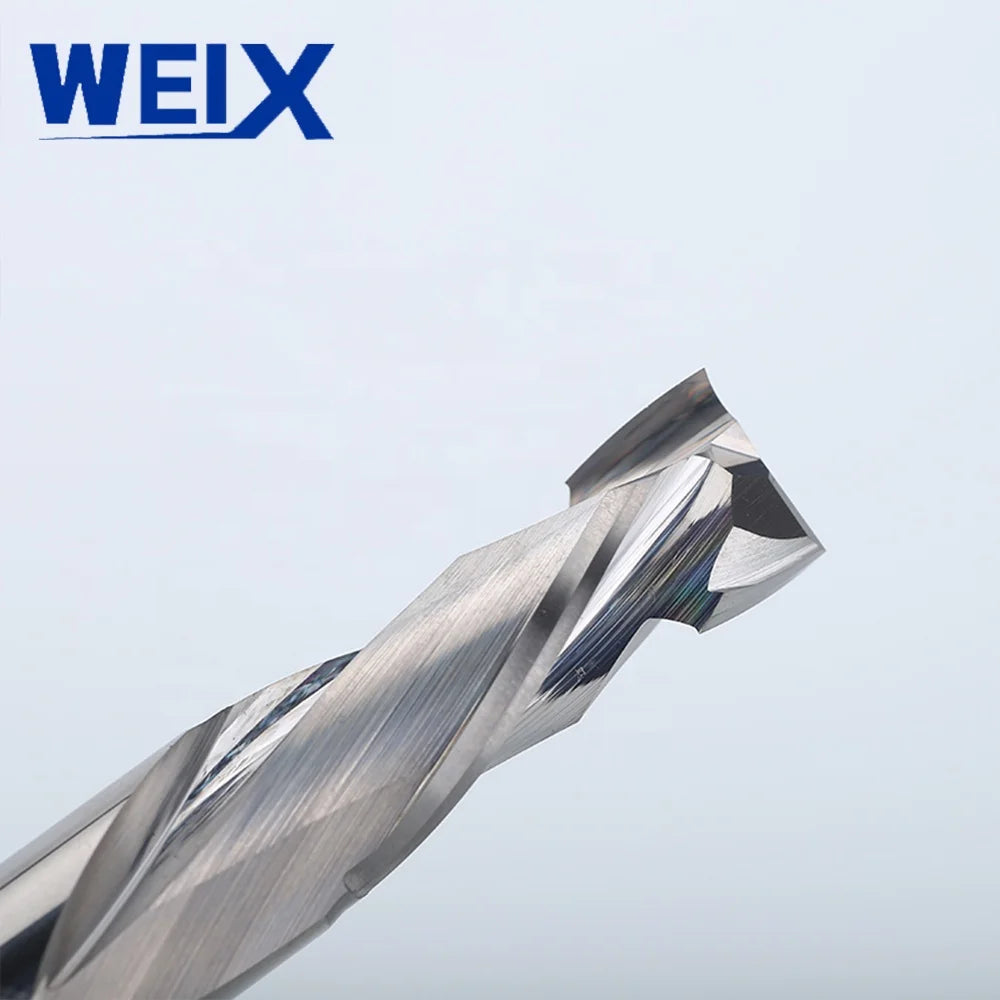 HRC55 Tungsten  CNC up Down Cutting Endmill DLC Rainbow Coating CNC Router Bits Carbide Compression Wood Milling Cutter
