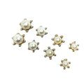 Cheap  Plastic ABS Imitation Pearl Gold CCB Plating Plastic Crown Beads Handmade Christmas Jewelry Making  Ornament Pearls
