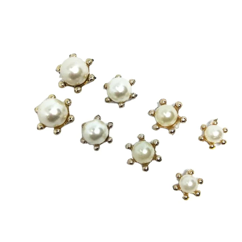 Cheap  Plastic ABS Imitation Pearl Gold CCB Plating Plastic Crown Beads Handmade Christmas Jewelry Making  Ornament Pearls