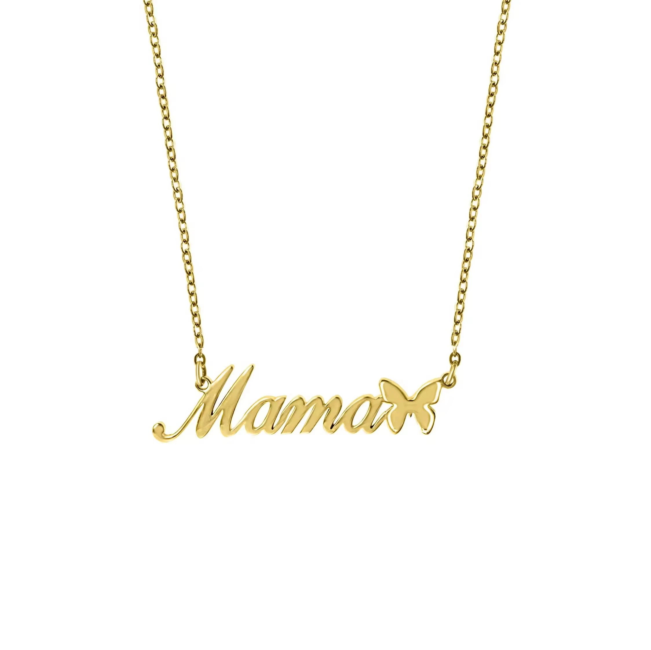 Personalized Sterling Silver 925 Jewellery Plated Butterfly Custom Name Chokers Necklace