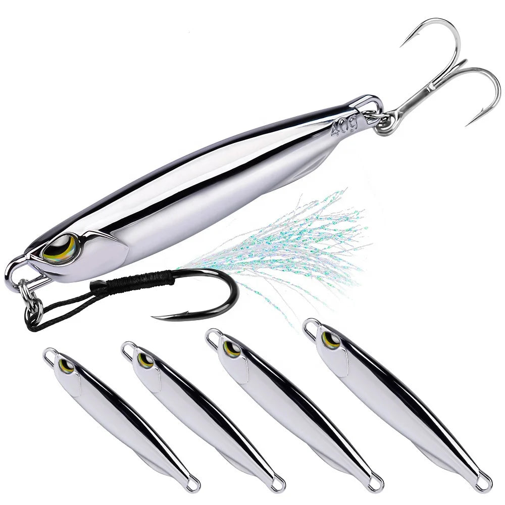 Hot Sale 15g 20g 30g 40g Metal Fish Lure Sinking Duo Lure Far Casting Jigging Sinking Jigging Bait Spoon Fishing Lure