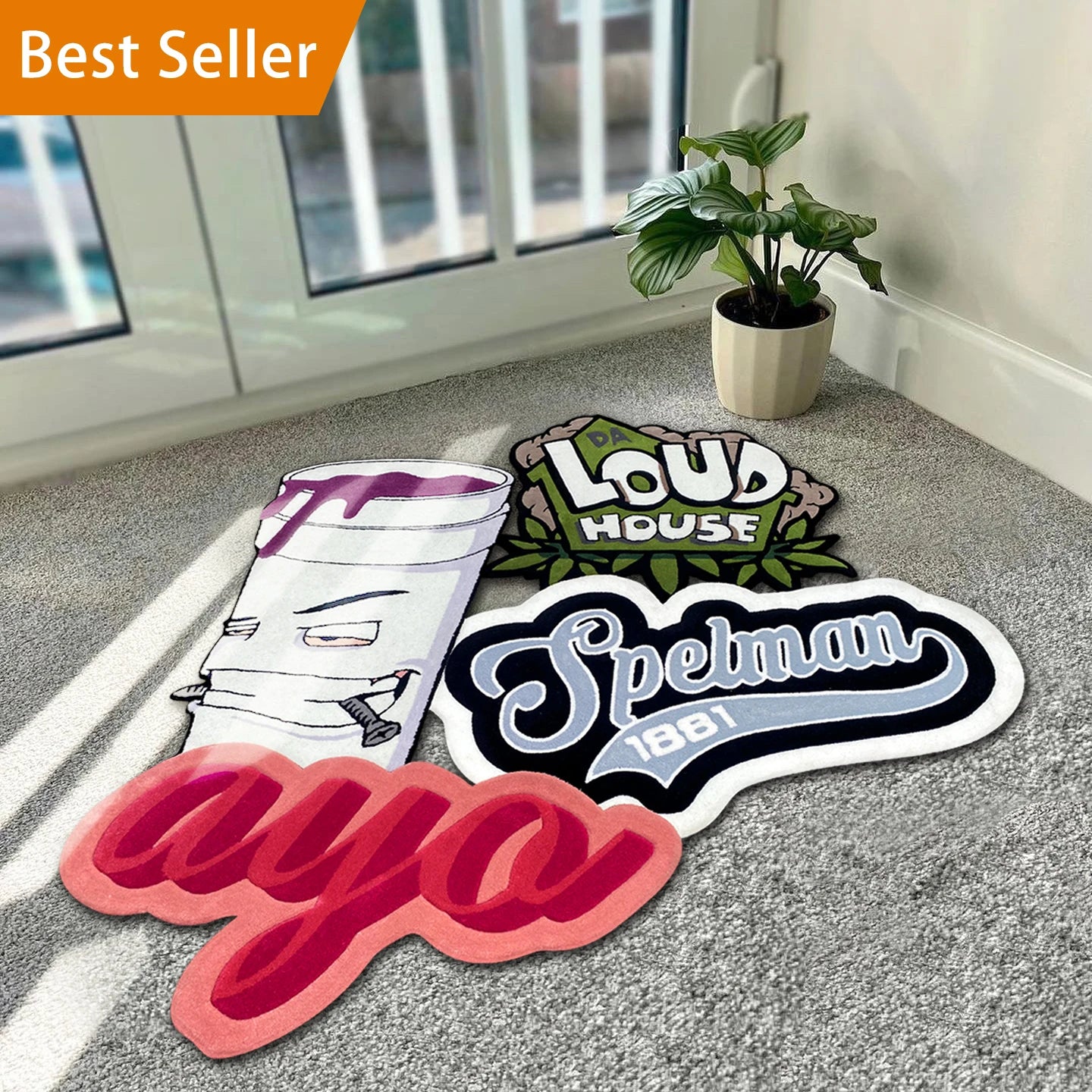 Carpets RUGS Anime Custom Shape Floor Mats Hand Tufted Carve Commercial Die Cut Out Shape Brand Designer Logo Rugs Custom Rug