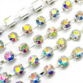 Craft Accessories Wholesale Glass Crystal Diamond Claw Trimming Necklace Earrings Gold Rhinestone Space Cup Chain Roll