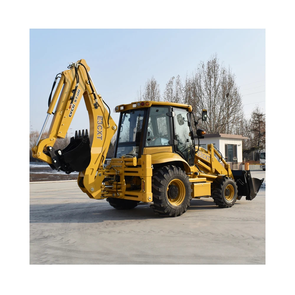 Wholesale   Electric  Wheel Backhoe Loader 4x4 Mini Tractor Small Track Front Backho Excavator Wheel Loader Sample