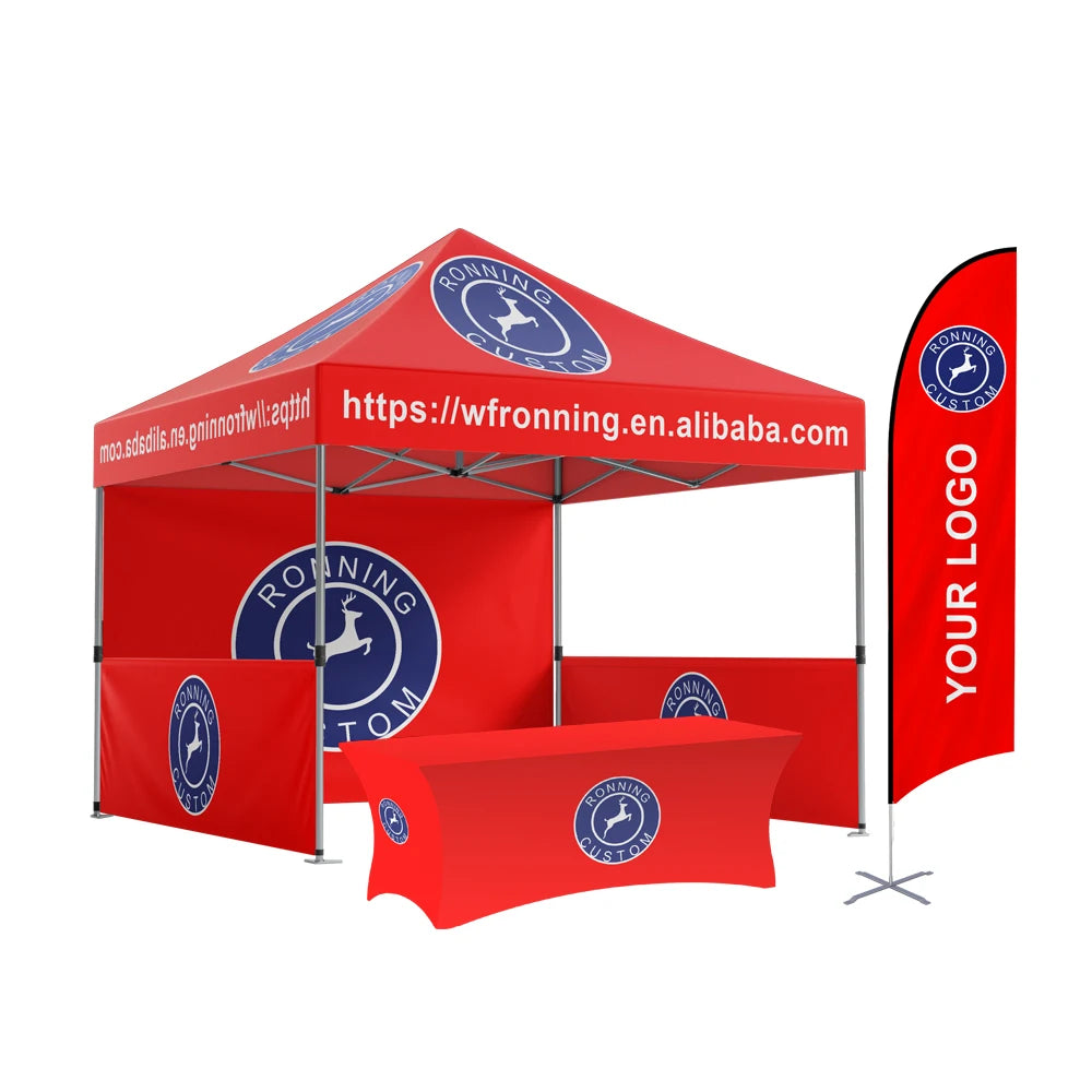 For Patio Deck Garden and Beach Outdoor Waterproof Custom Canopy Top Portable Gazebo Shelter 10x10FT  Pop up Canopy Tent