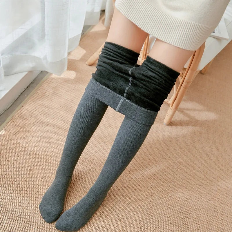 Custom Wholesale Winter Solid Color Cotton Stockings 80cm Over-the-knee Socks