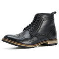 Luxury Men's Casual Cowhide Ankle Boots Durable Genuine Leather Lace up Shoes with Waterproof Feature Christmas Gift Low MOQ