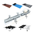 Aluminum Solar Mounting Bracket Rooftop PV Flexible Mounting Racks Energy Systems Solar Mounting System