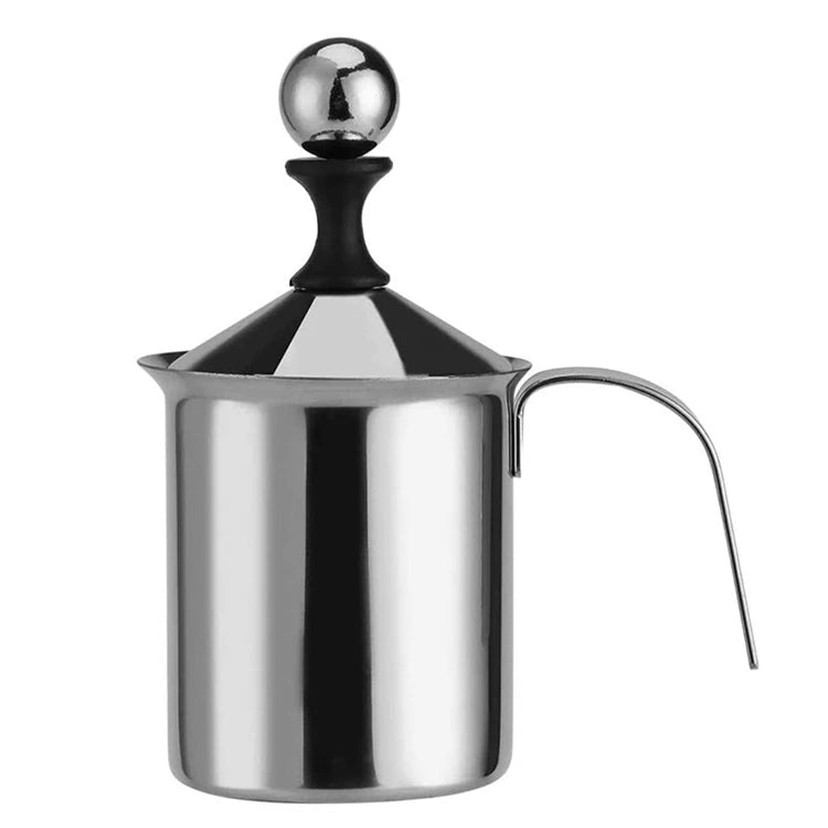 Custom logo Stainless Steel Electric Foam Maker Manual Milk Frother