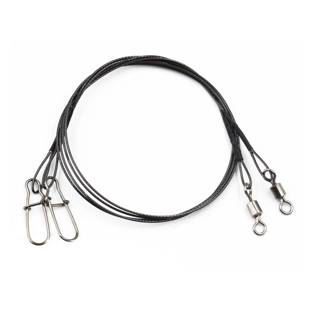Selco Fishing Tackle Accessories Trace Lures 25CM Stainless Steel Wire Leader Fishing Line