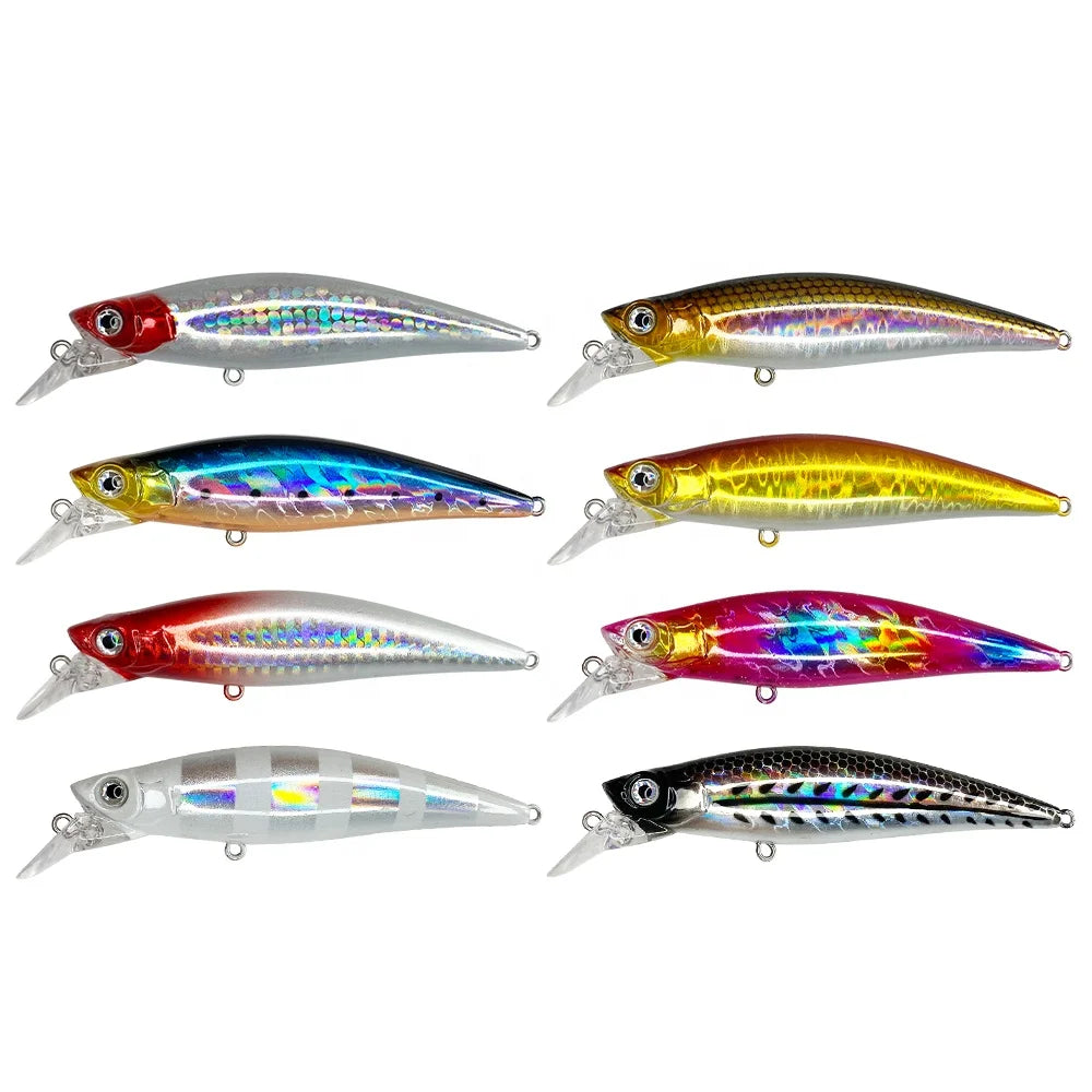 NewBility 10cm 31g  ABS Plastic Sinking Fishing Lure 3d Eyes Minnow Bait