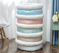 Stocked High Quality Luxury Small Medium Large Lamb Warm Wool Round Dog Sofa Bed Winter Pet Dog