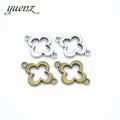 YuenZ Antique Four-leaf Clover Charms Pendants for Jewelry Making Handmade Crafts 21*15mm Q413