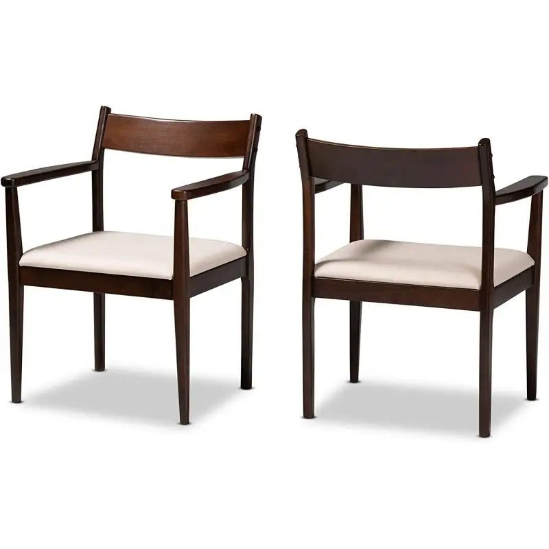 Midcentury Morden Dining Room Restaurant Hotel Furniture Tuft Fabrics Rivet Grey Dinning Chair Wooden