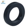 M3 M4 M6 M8 Black Anodizing Aluminum Knurled Jam Nut with Nickel Plated Finish for Spotlight in Healthcare Mining Applications