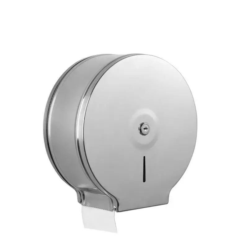 Stainless Steel Commercial Toilet Paper Holder with Weighted Base for Apartment Bathroom Use Modern Design Corner Mounted