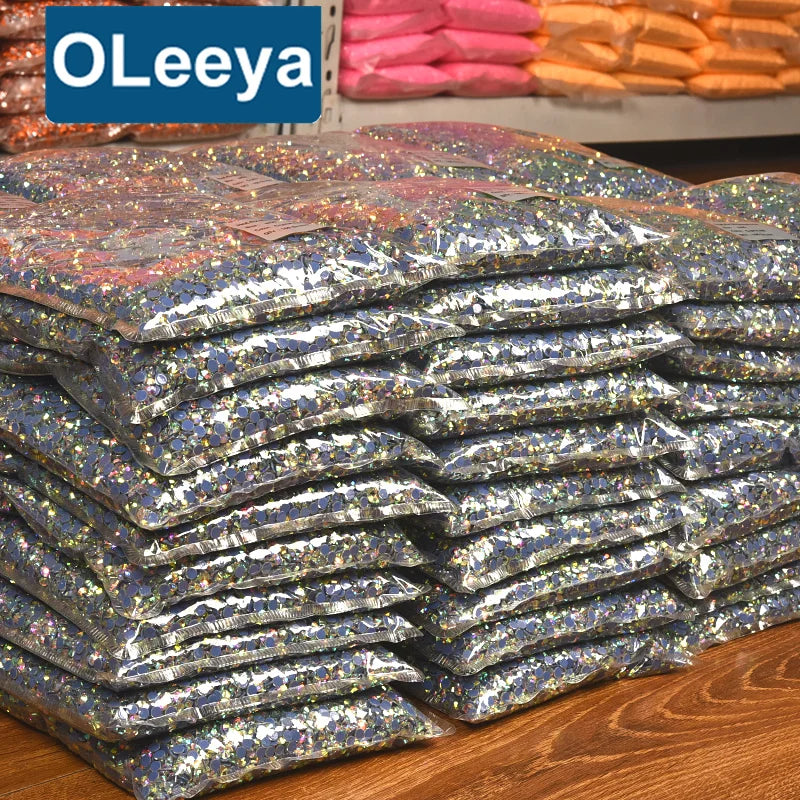 Oleeya Bulk Wholesale 100% Feedback 1000gross 12 Same Cut Glass Crystals Rhinestones Hotfix Rhinestones for Clothes Bows Elastic