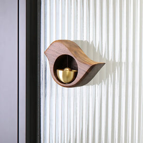Unique Bird Magnetic Doorbell Decorative Fridge Magnets Bell Entrance Alert Chime Entry Door Wind Bell Ornaments Wood Door Bell