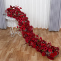 M530 2M Long Luxury Silk Flowers Artificial Flower Plant Row Decor Arrangement for Outdoor Party Wedding Arch Backdrop Flower