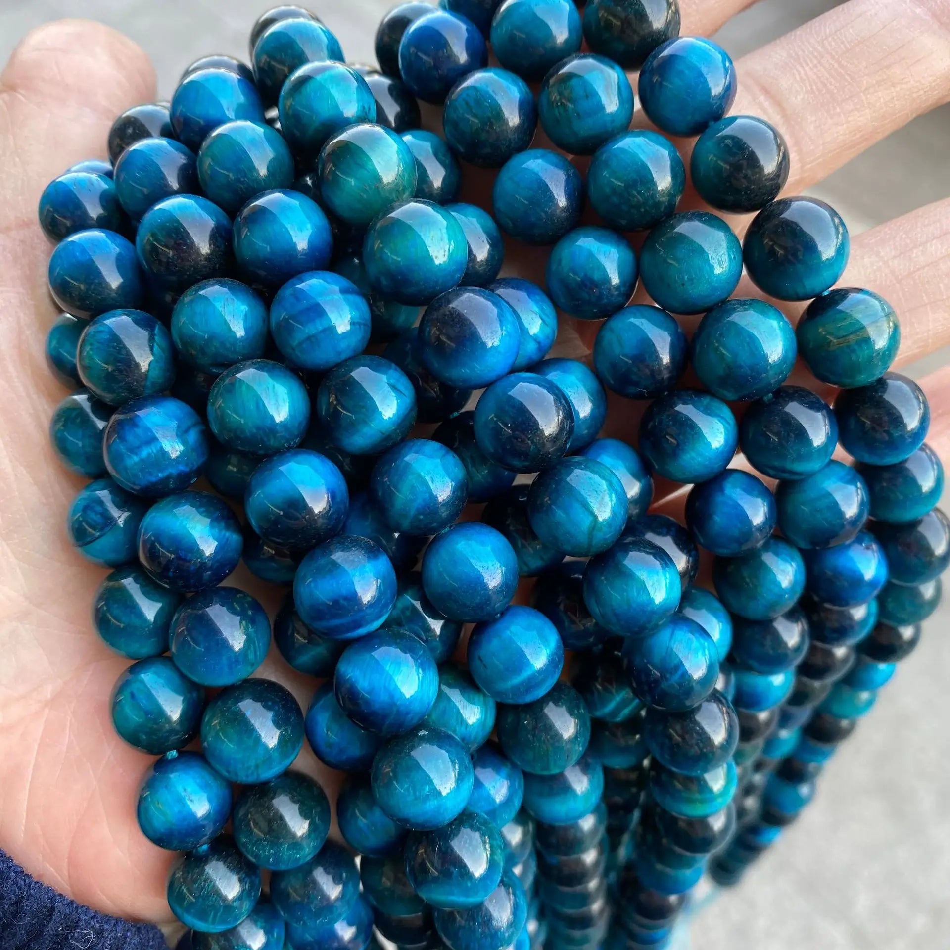 Wholesale 4/6/8/10/12mm High Quality a Grade Tiger Eye Precious Natural Stone Beads for Jewelry Making Bracelets