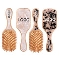 MiDairy Custom logo  Natural Bamboo Air Bag  Bamboo Airbay  AcetateSoft Goat Hair Brush Hair Care Styling Products