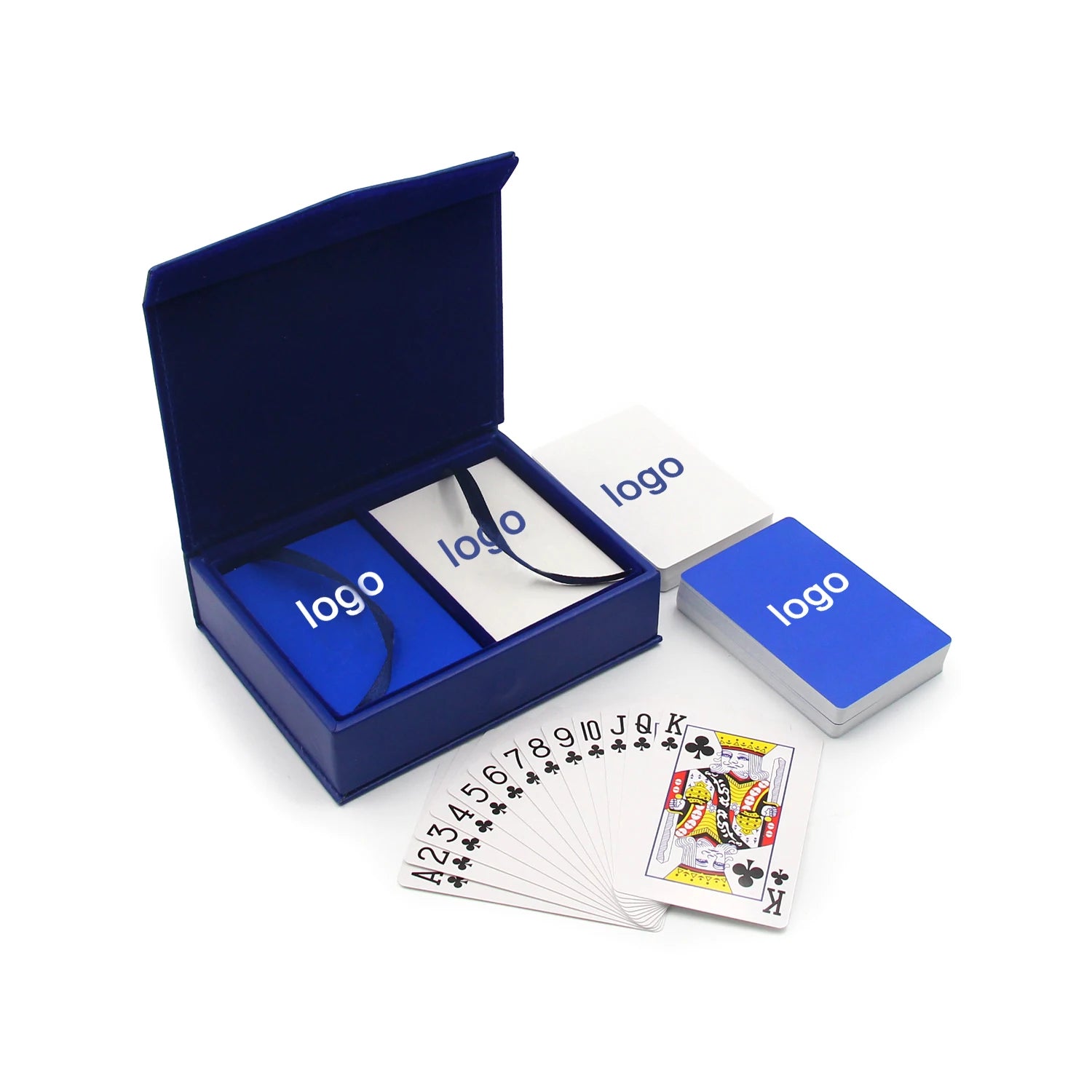 Promotional Game Card Printing 2 Packs Spanish Playing Suits Plastic Play Set Anime Poker Cards