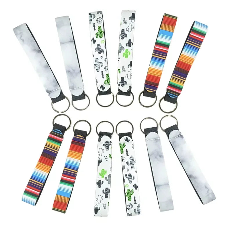 Neoprene Wristlet Keychain Lanyard Hand Wrist Strap Keychain for Women