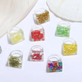 New Design High Fashion Transparent clear Acrylic Ring Statement Jewelry Resin Ellipse Rings INS Hot Style