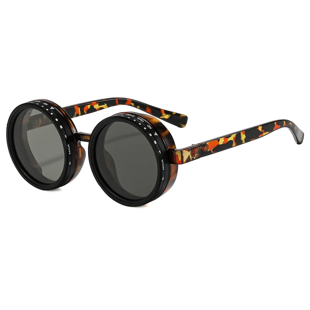 Mixed Adult Sunglasses 1-9 Gears  Handmade Adjustable  Sunglasses  for Men High Quality