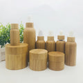 ECO Friendly Empty Luxury 30 50g Cosmetic Jar 30ml 50ml 60ml Cosmetic Packaging Bamboo Spray Bottle with Capairless Pump Bottle