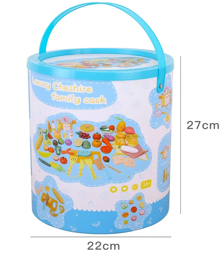 2025 Children Pretend Kitchen Play Toy Wooden Magnetic Cheap Cutting Fruit Set Fruit Toys