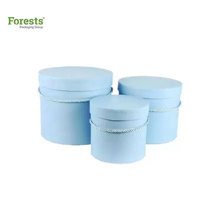 Winter Hat Packaging Customized Fancy Colorful Optional Corrugated Round Hat Packaging
