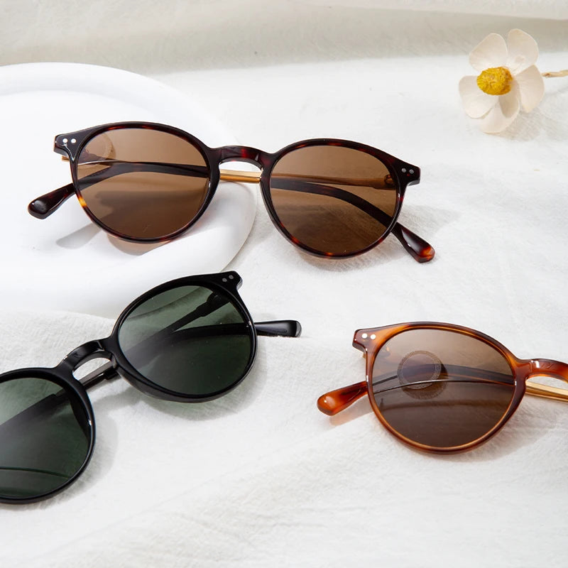 Modern Design Vintage Polarized Unisex Half Titanium Fashion Sunglasses Adult MegaBDM